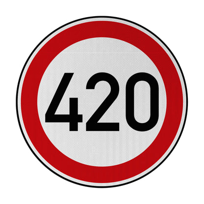 Tempolimit 420 Streetsign