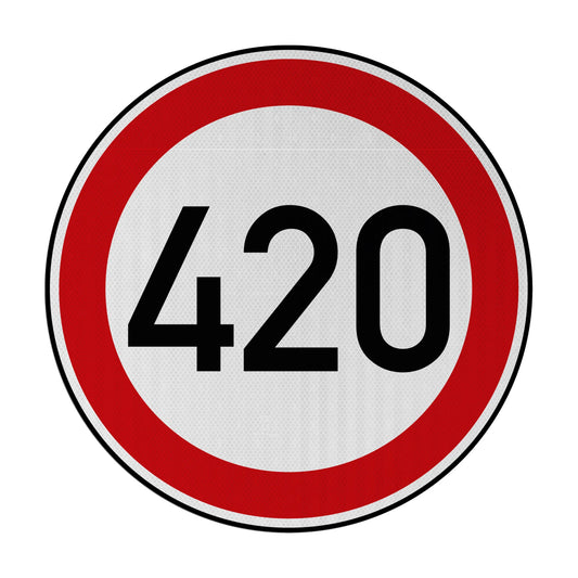 Tempolimit 420 Streetsign