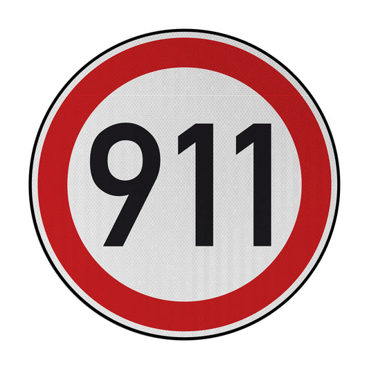 Tempolimit 911 Streetsign