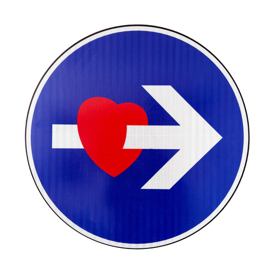 Heart Arrow Streetsign