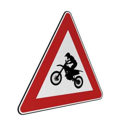 Motocross wheelie Streetsign