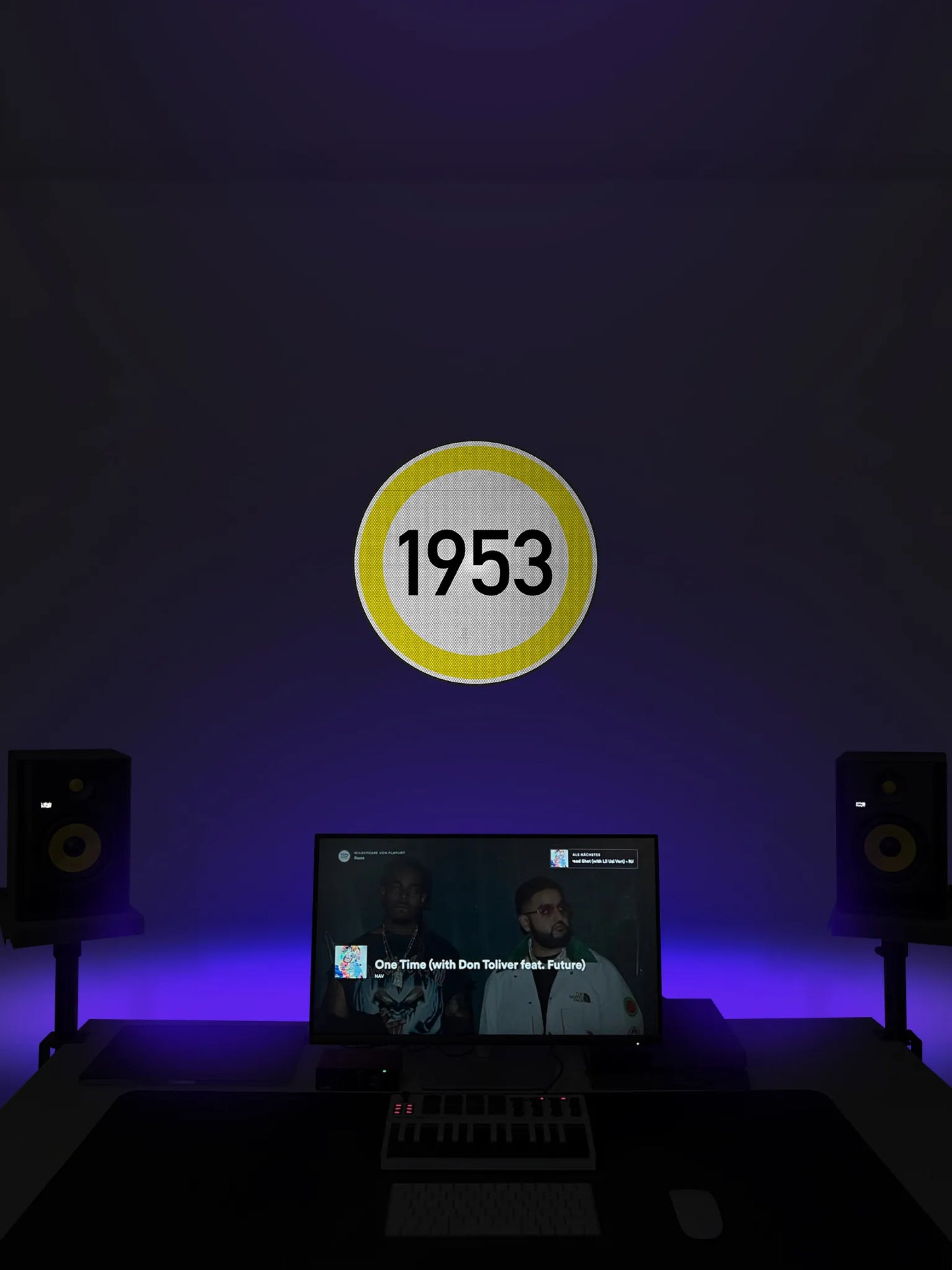 Tempolimit 1953 (Dresden) Streetsign