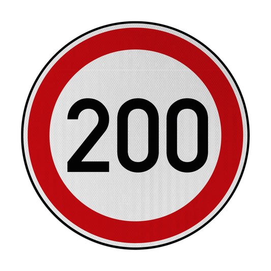 Tempolimit 200 Streetsign