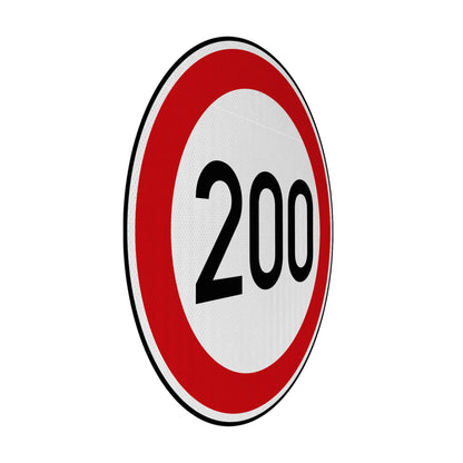 Tempolimit 200 Streetsign