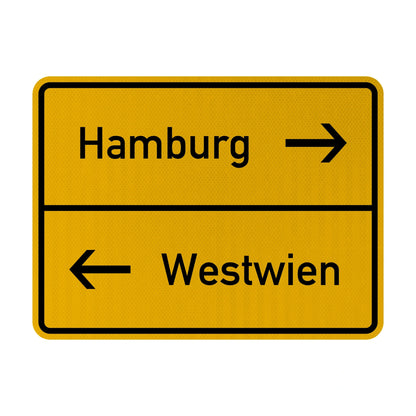 Hamburg/Westwien Streetsign