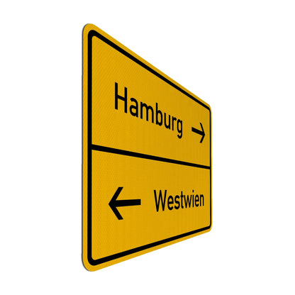 Hamburg/Westwien Streetsign
