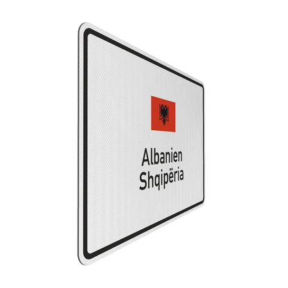 Albanien Streetsign