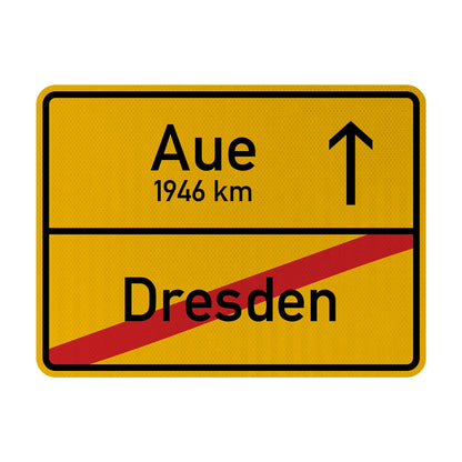 Dresden X/ Aue Streetsign