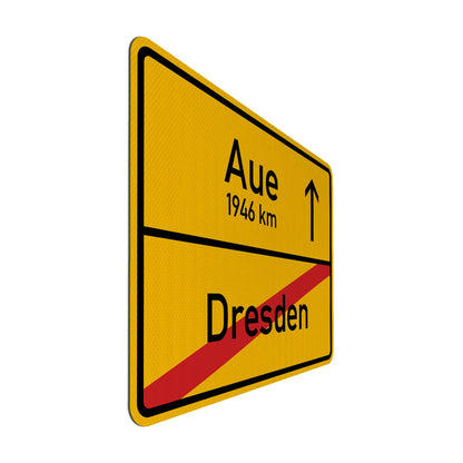 Dresden X/ Aue Streetsign