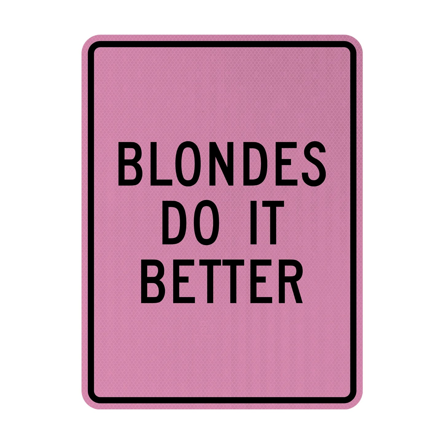 Blondes do it better Streetsign