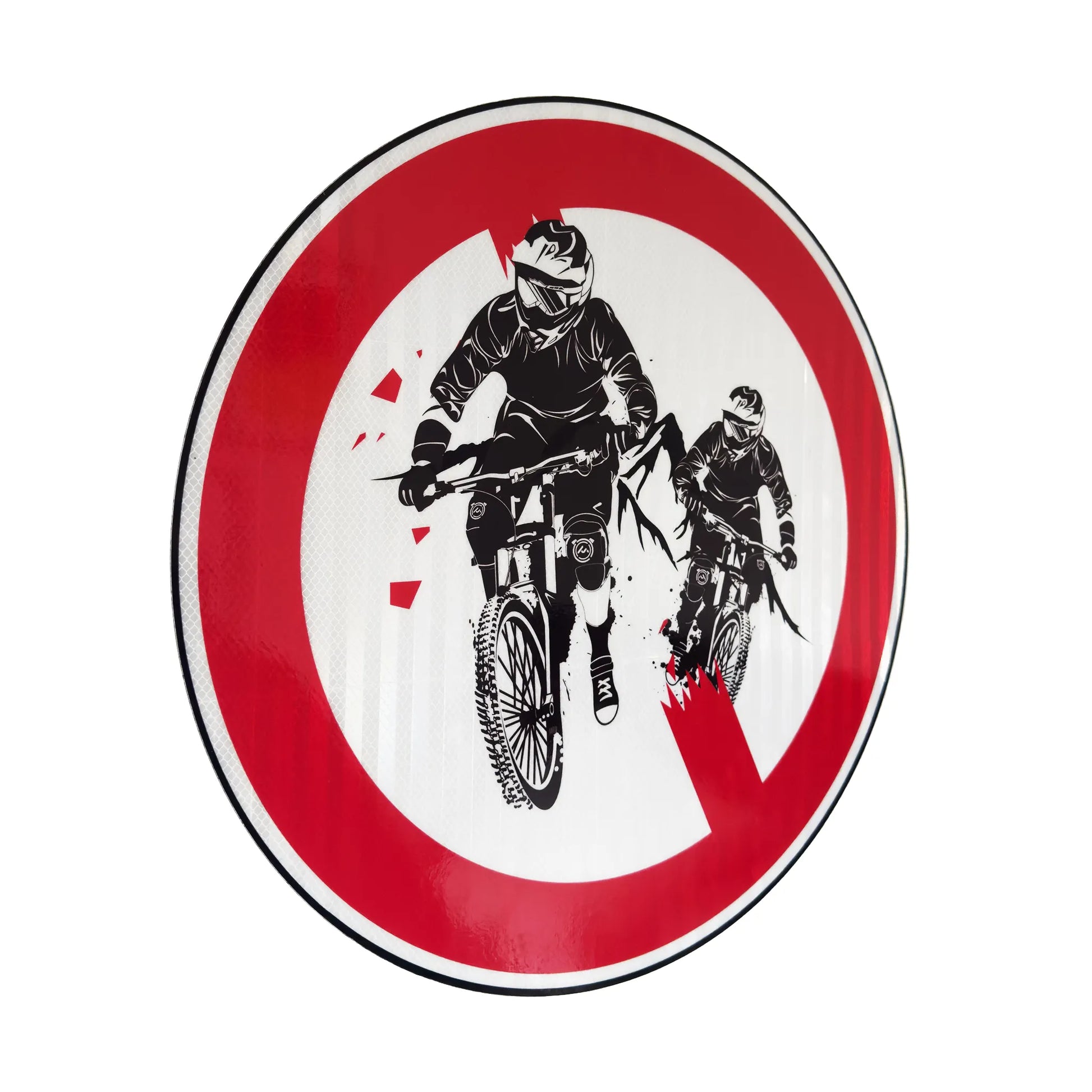 Sign Riders Street Mountainbike Riders Streetsign – Signed