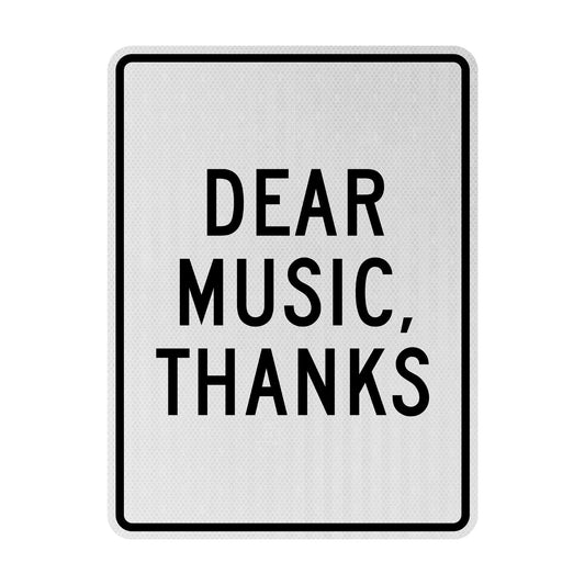 Dear Music Streetsign