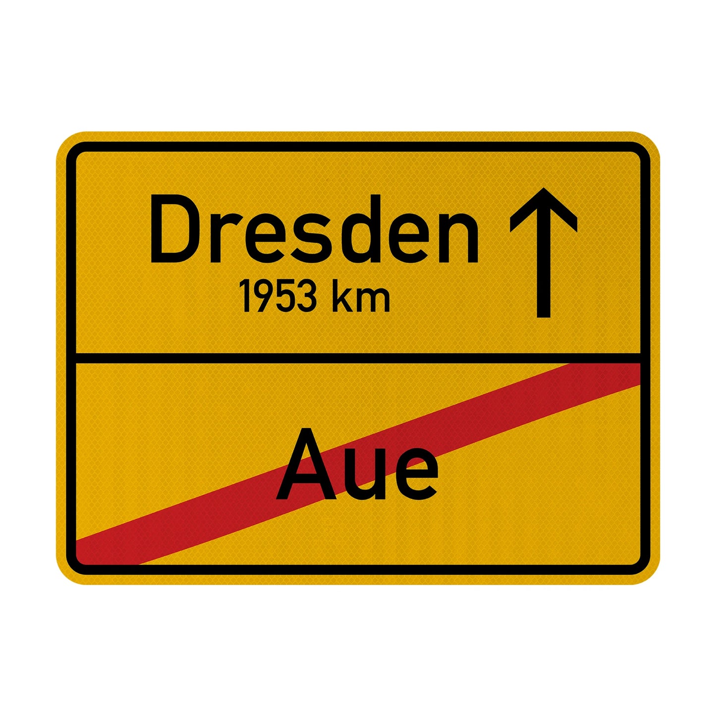 Aue X/ Dresden Streetsign