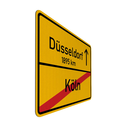 Köln X/ Düsseldorf Streetsign