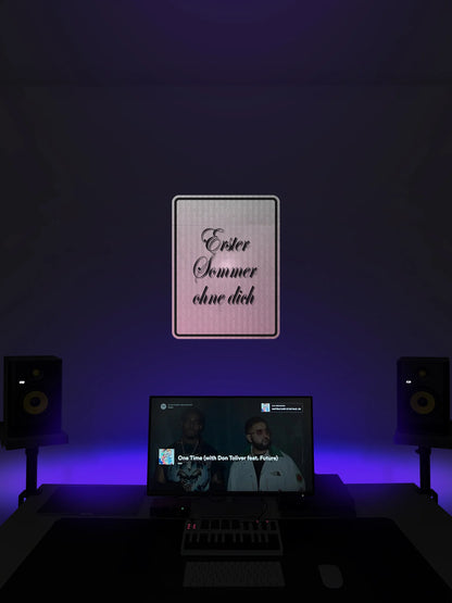 Erster Sommer ohne dich (Rosa) Streetsign