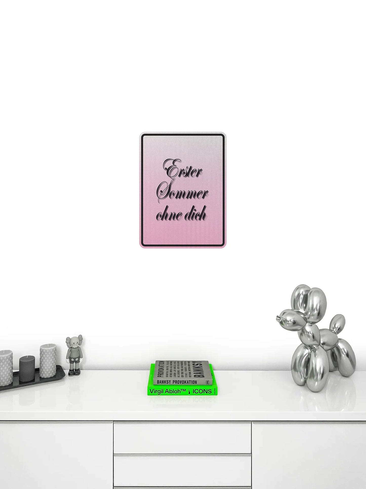 Erster Sommer ohne dich (Rosa) Streetsign