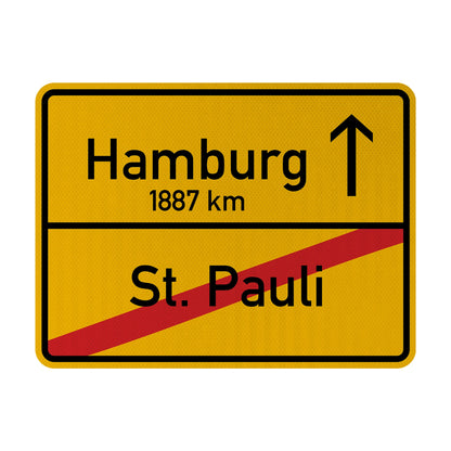St. Pauli X/ Hamburg Streetsign