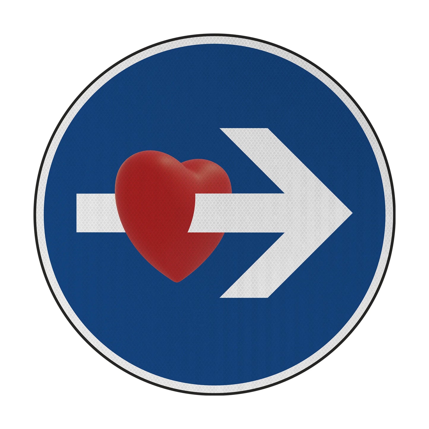 Heart Arrow Streetsign