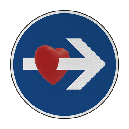 Heart Arrow Streetsign