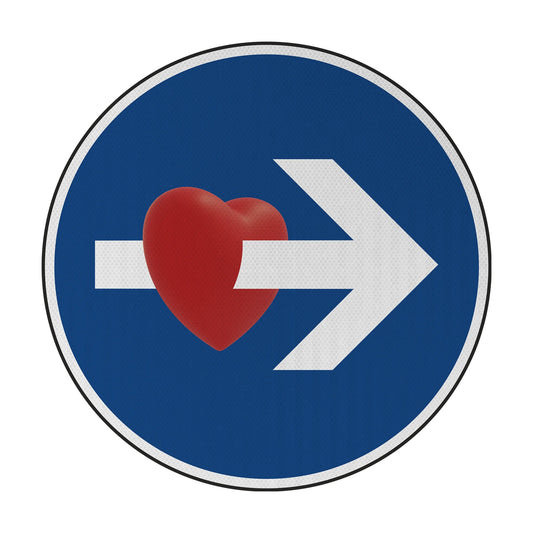 Heart Arrow Streetsign