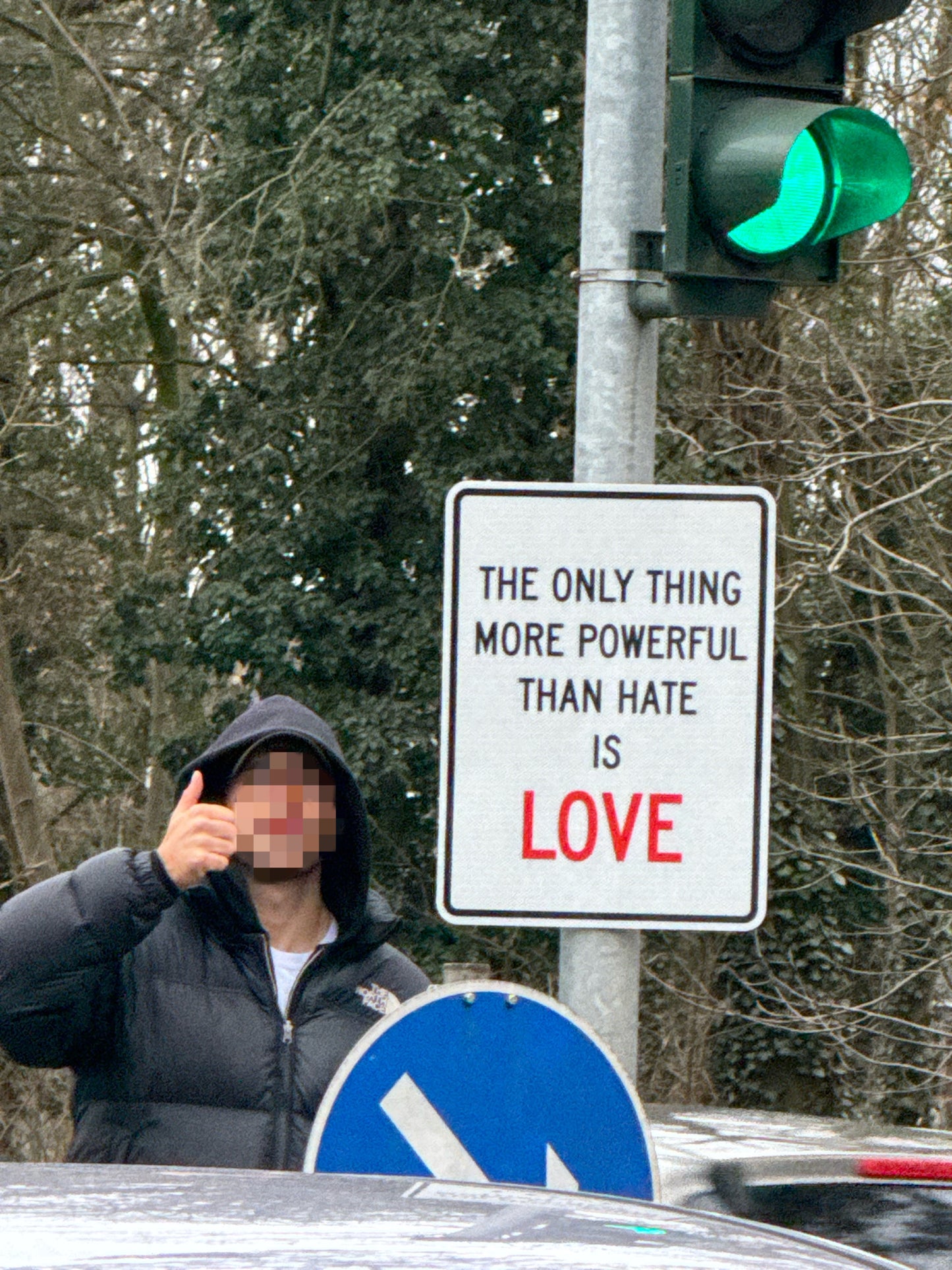 Love > Hate Streetsign
