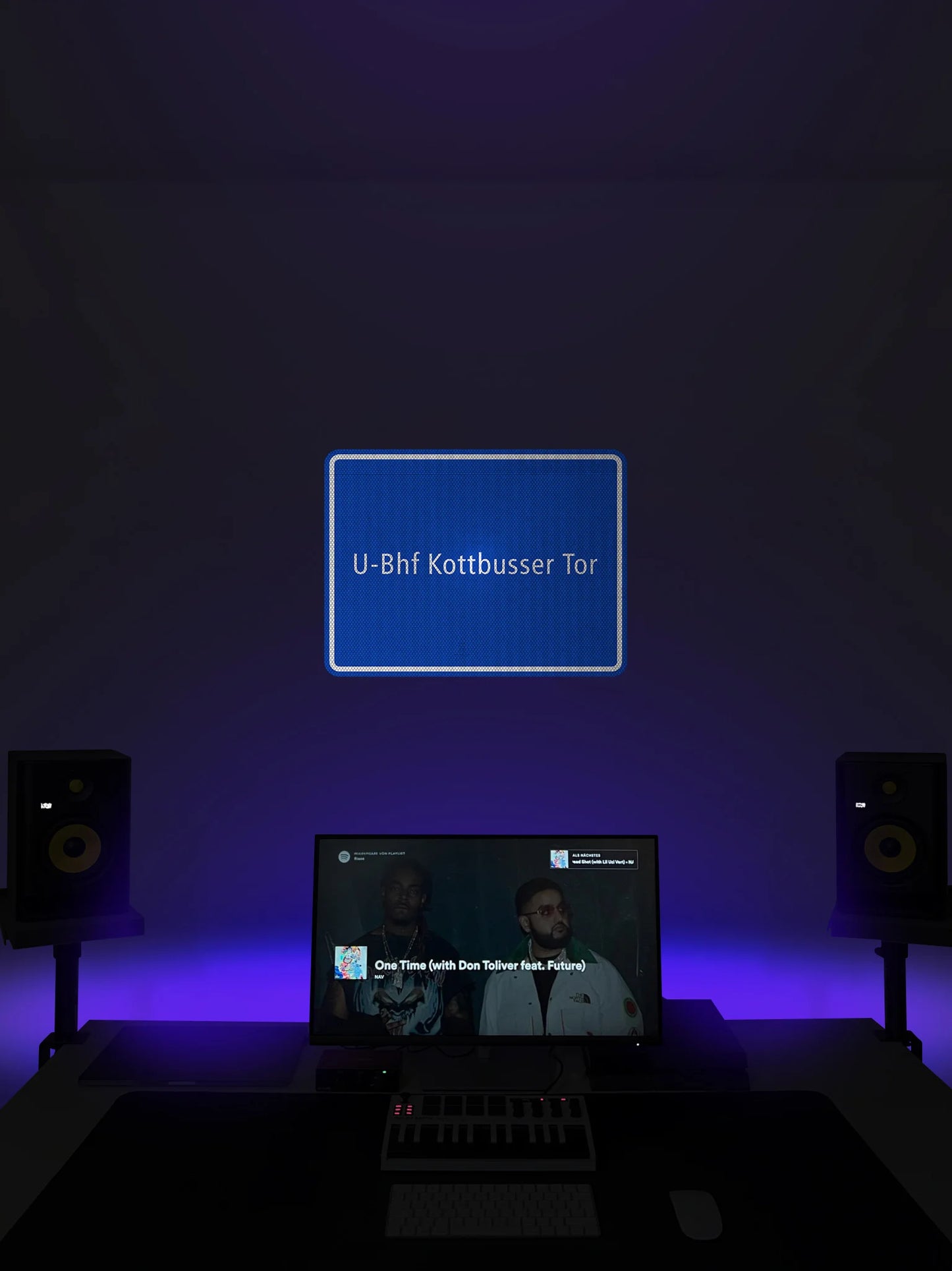 Mehringdamm subway station street sign