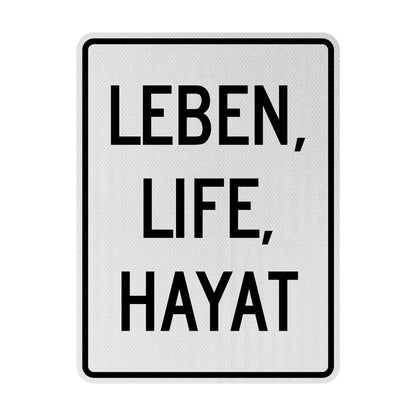Leben, Life, Hayat Streetsign