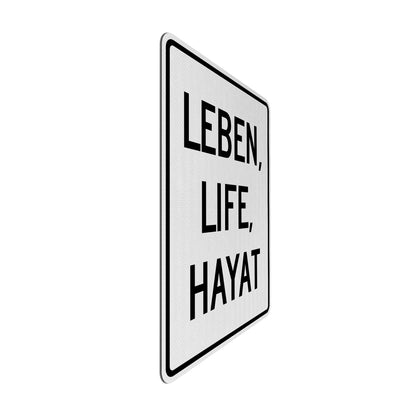 Leben, Life, Hayat Streetsign