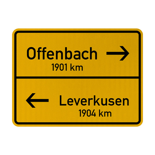 Leverkusen/Offenbach Streetsign