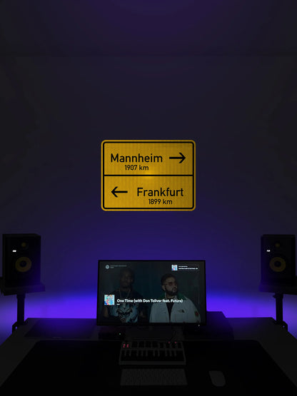 Mannheim/Frankfurt Streetsign