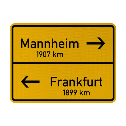 Mannheim/Frankfurt Streetsign