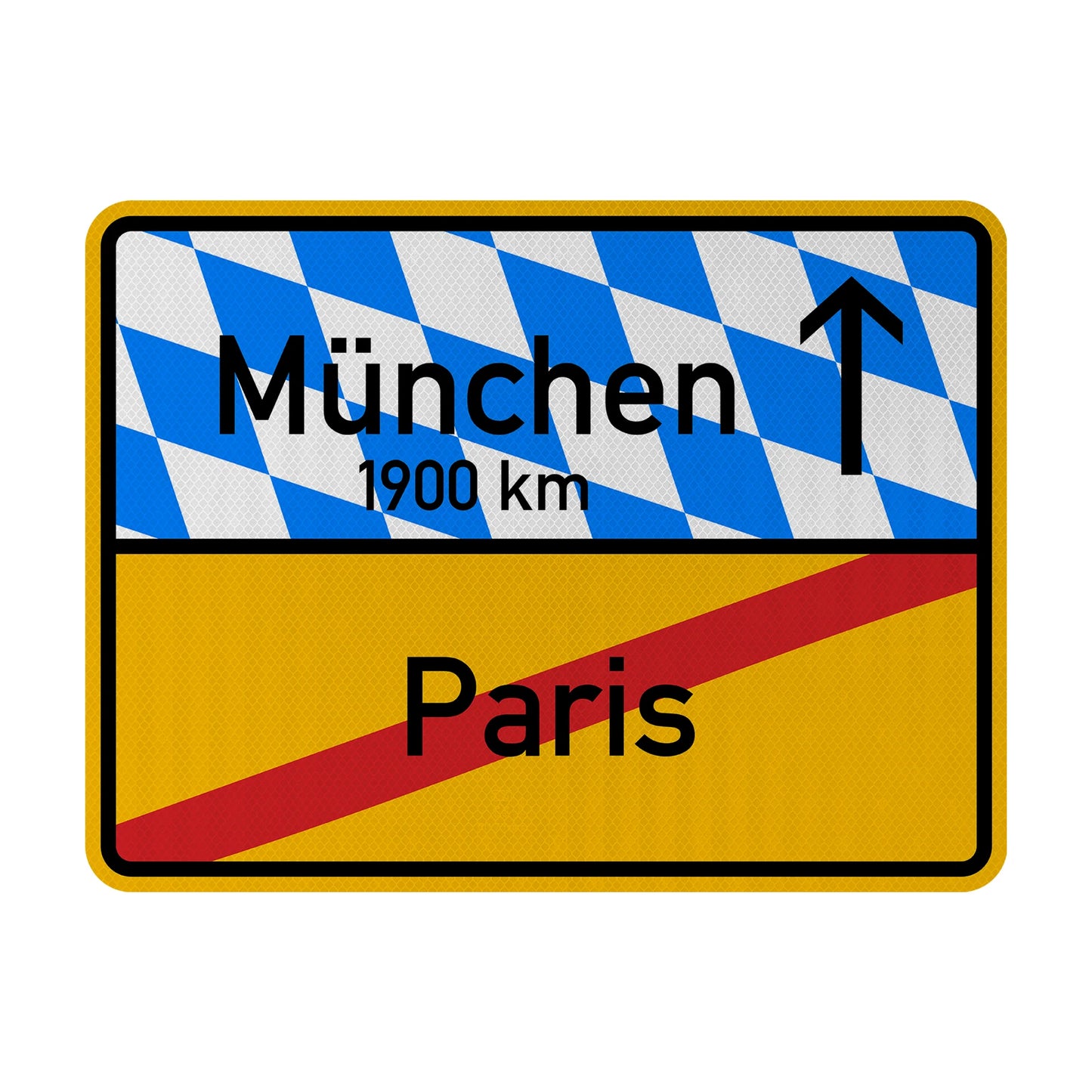 Paris X/ München Streetsign