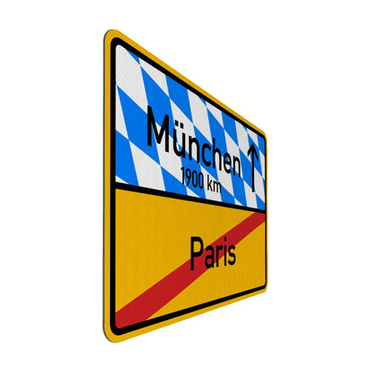 Paris X/ München Streetsign