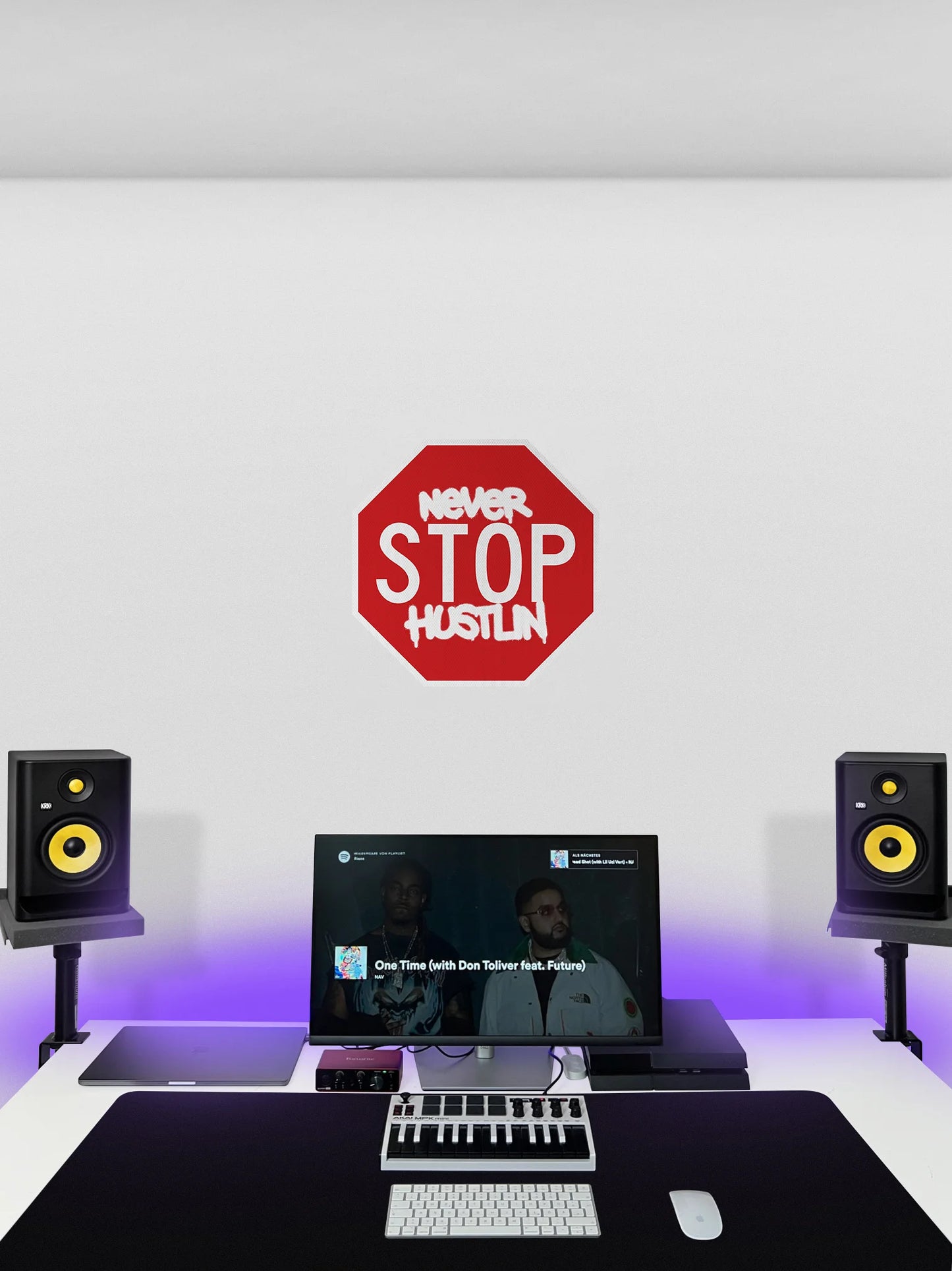 Never STOP hustlin Streetsign