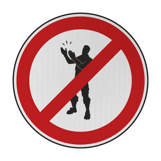 No clapping Streetsign