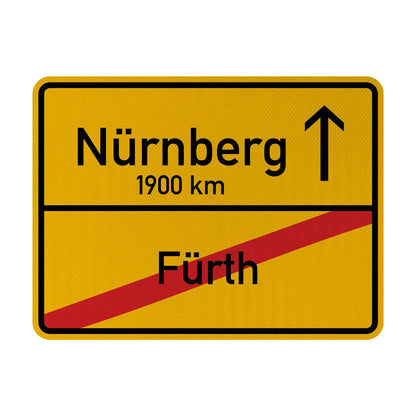 Fürth X/ Nürnberg Streetsign