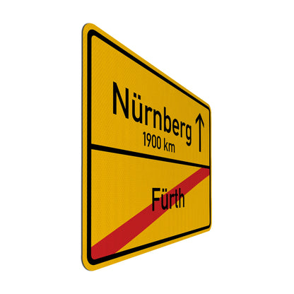 Fürth X/ Nürnberg Streetsign