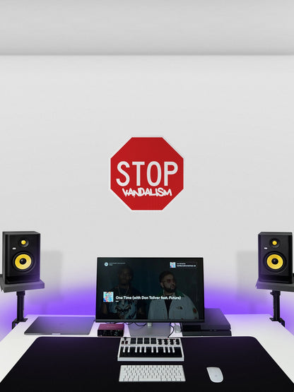 STOP Vandalism Streetsign
