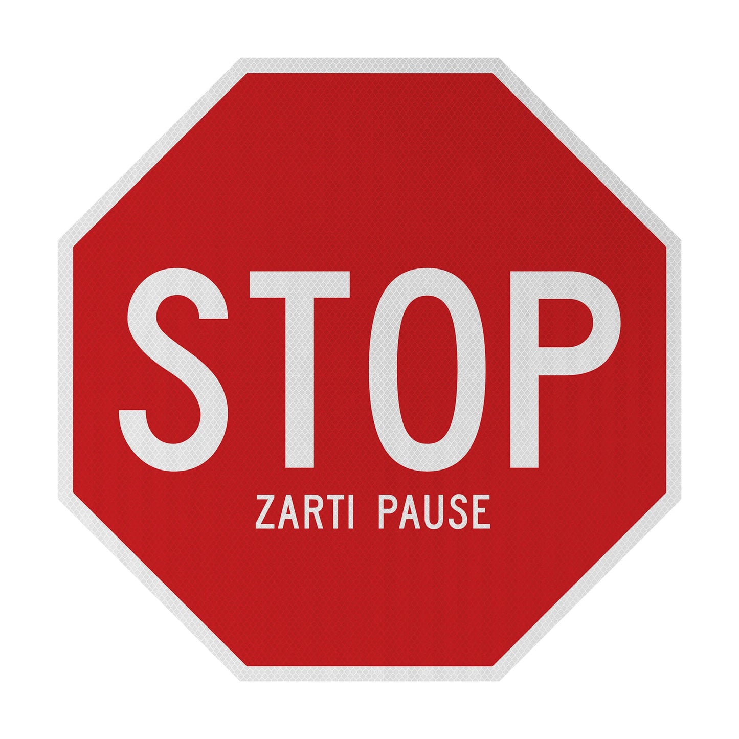 STOP Zarti Pause Streetsign