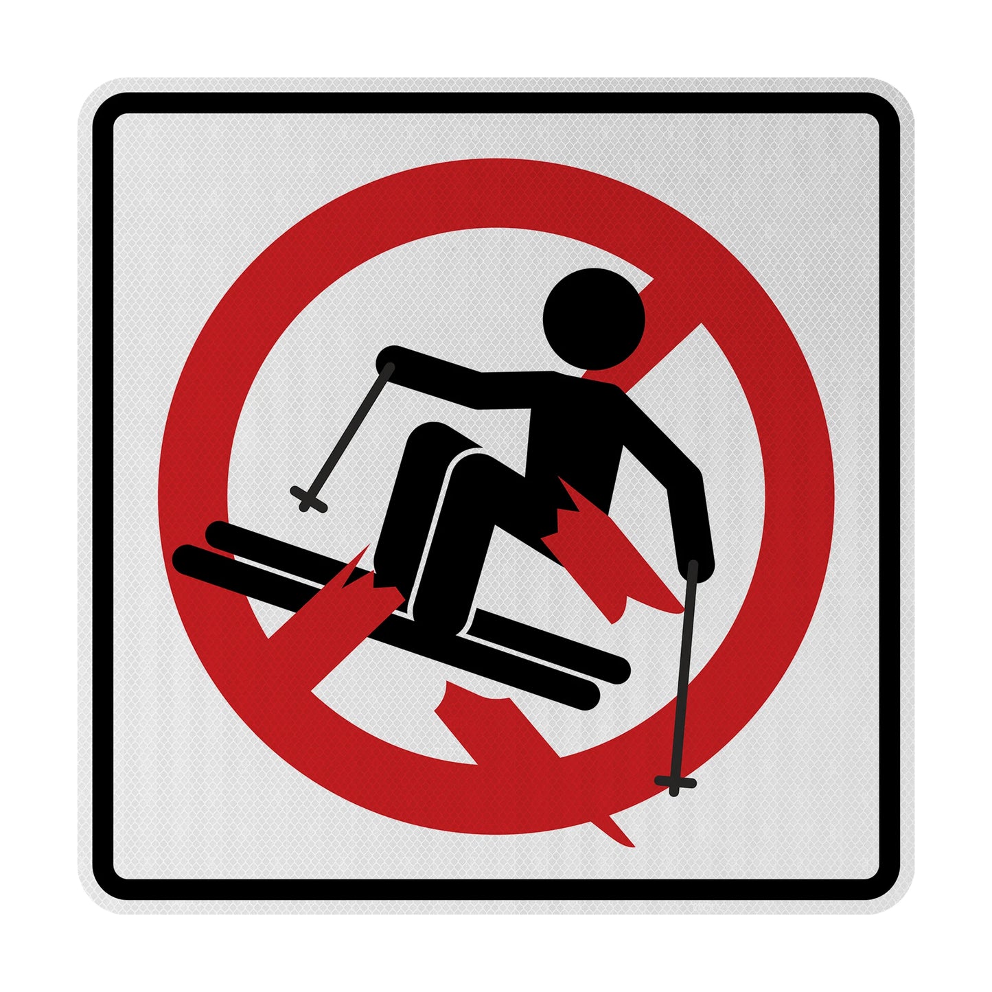 Skier Break-out Streetsign