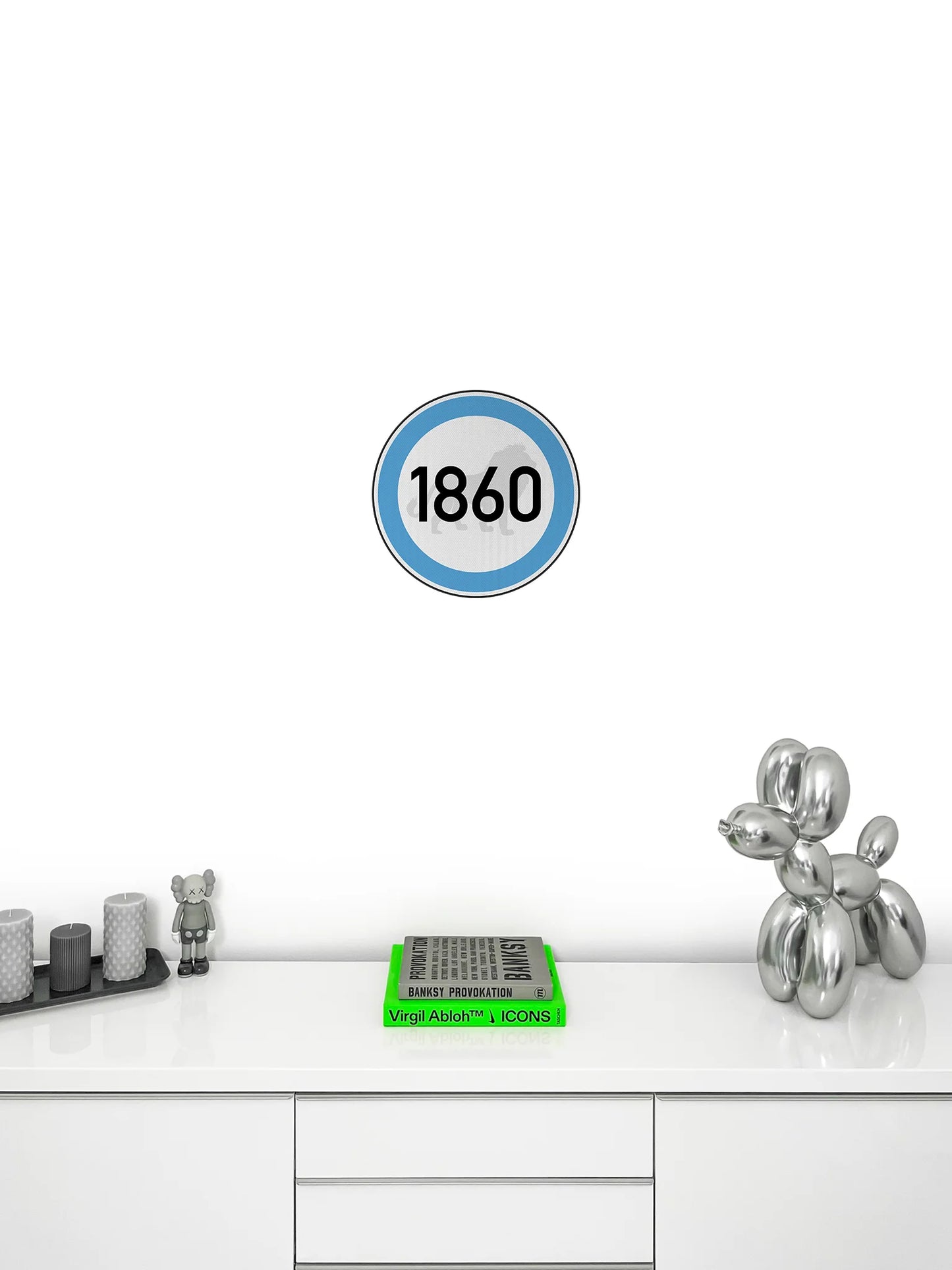 Speed ​​limit 1860 (lion) Streetsign