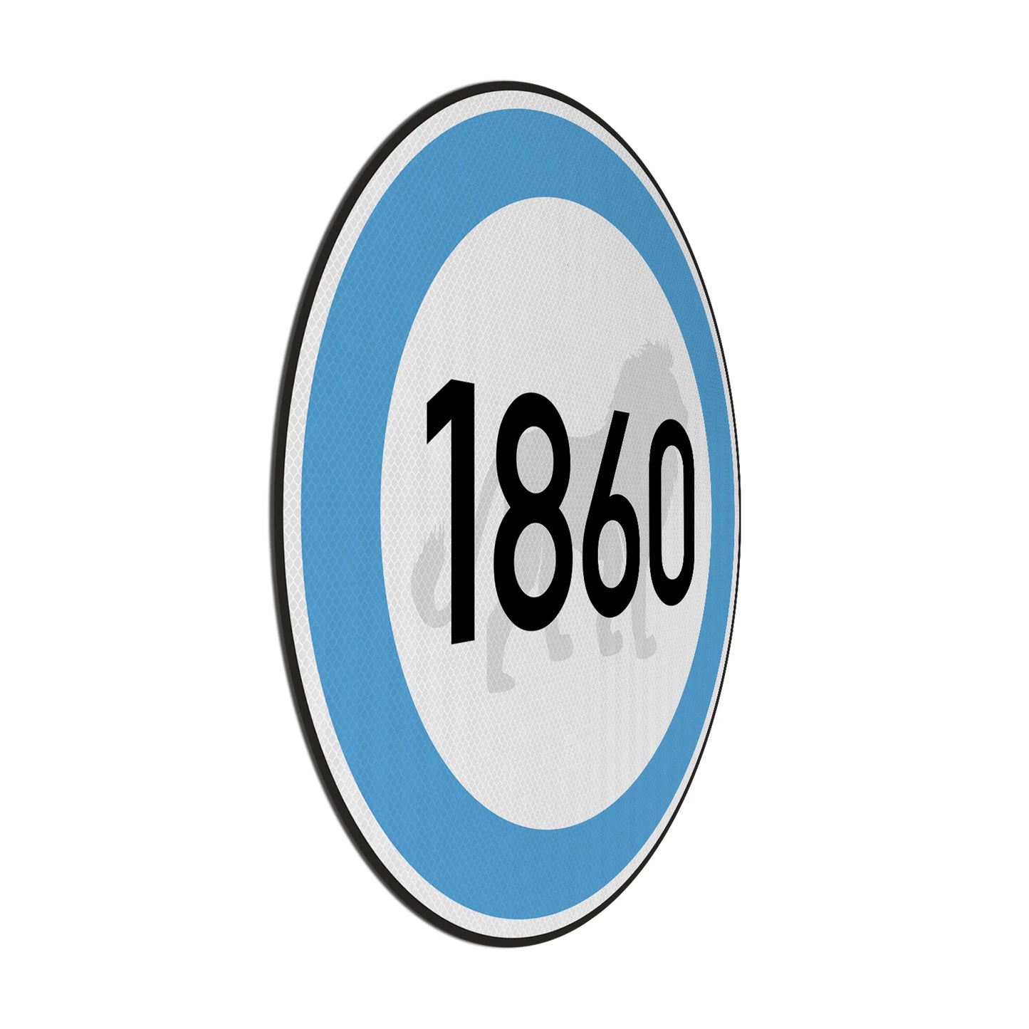 Speed ​​limit 1860 (lion) Streetsign