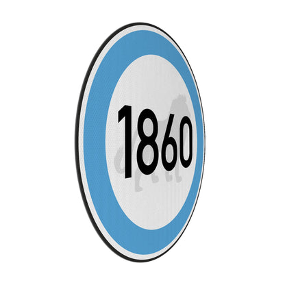 Speed ​​limit 1860 (lion) Streetsign