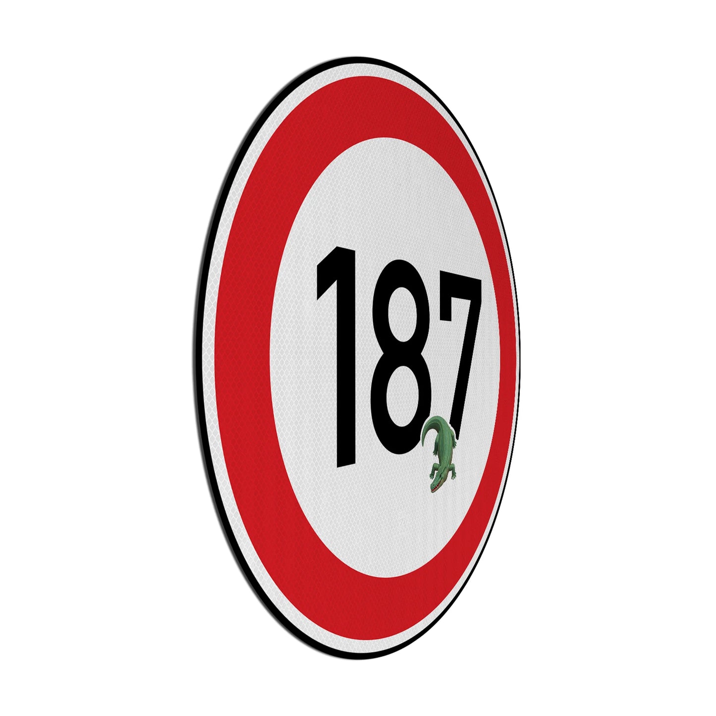 Tempolimit 187 Kroko (rot) Streetsign