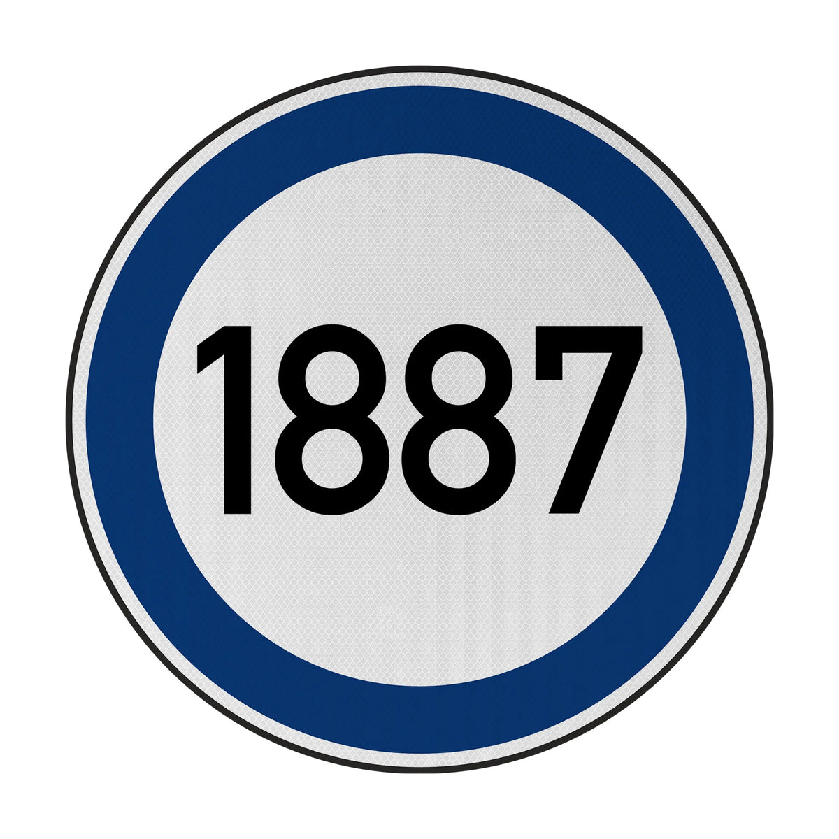 1887 Sign Tempolimit 1887 Streetsign – Signed