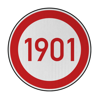 Speed ​​limit 1904 Streetsign