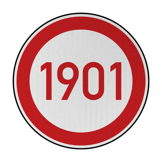 Speed ​​limit 1904 Streetsign