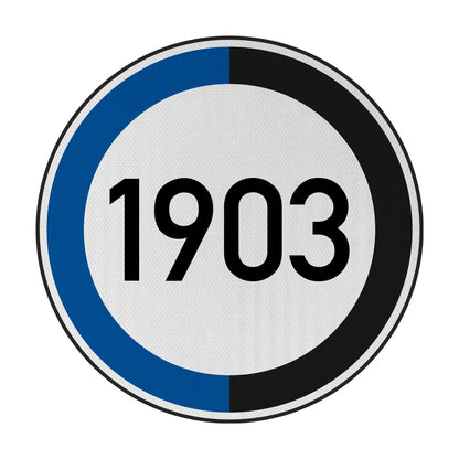 Tempolimit 1903 (Blau Schwarz) Streetsign