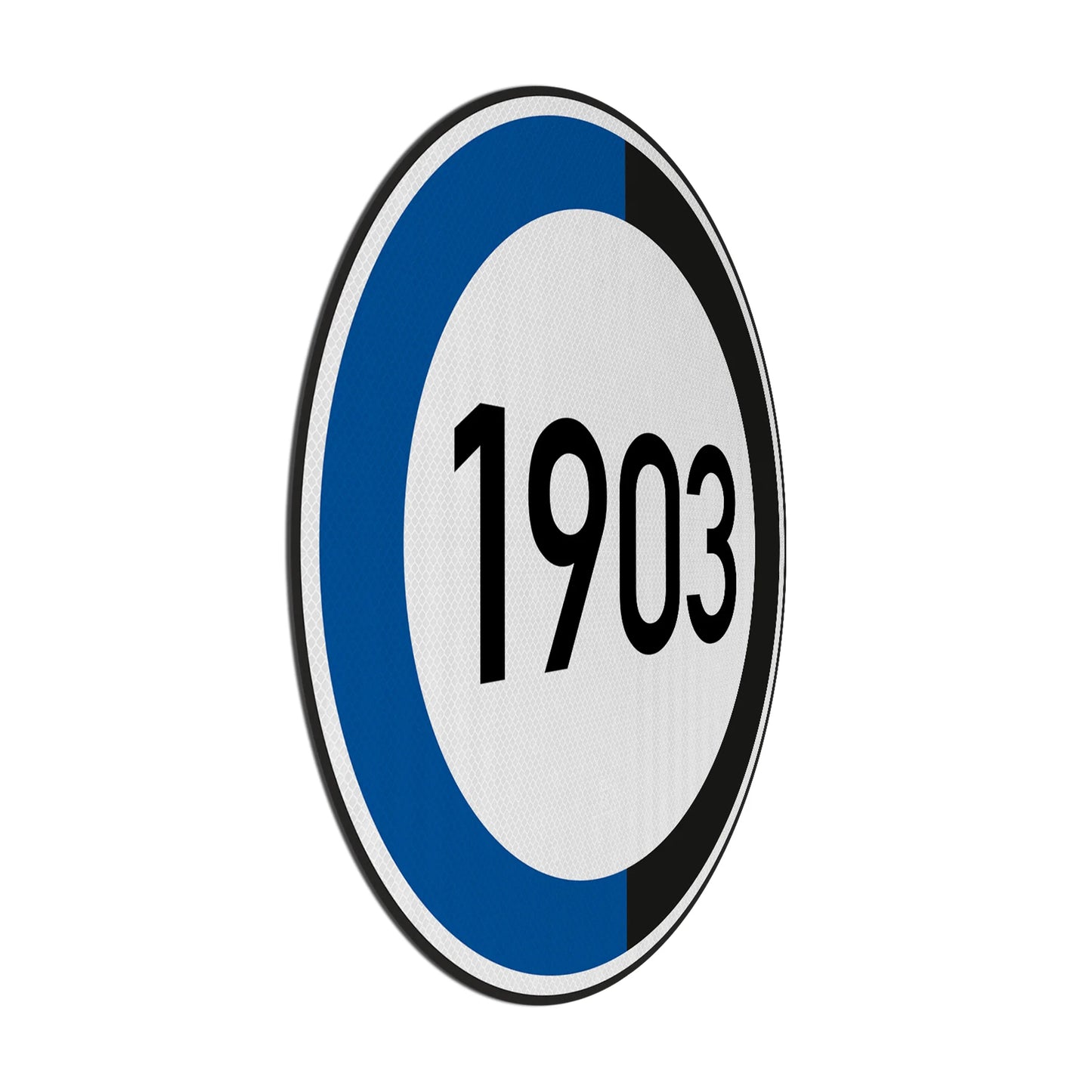 Tempolimit 1903 (Blau Schwarz) Streetsign