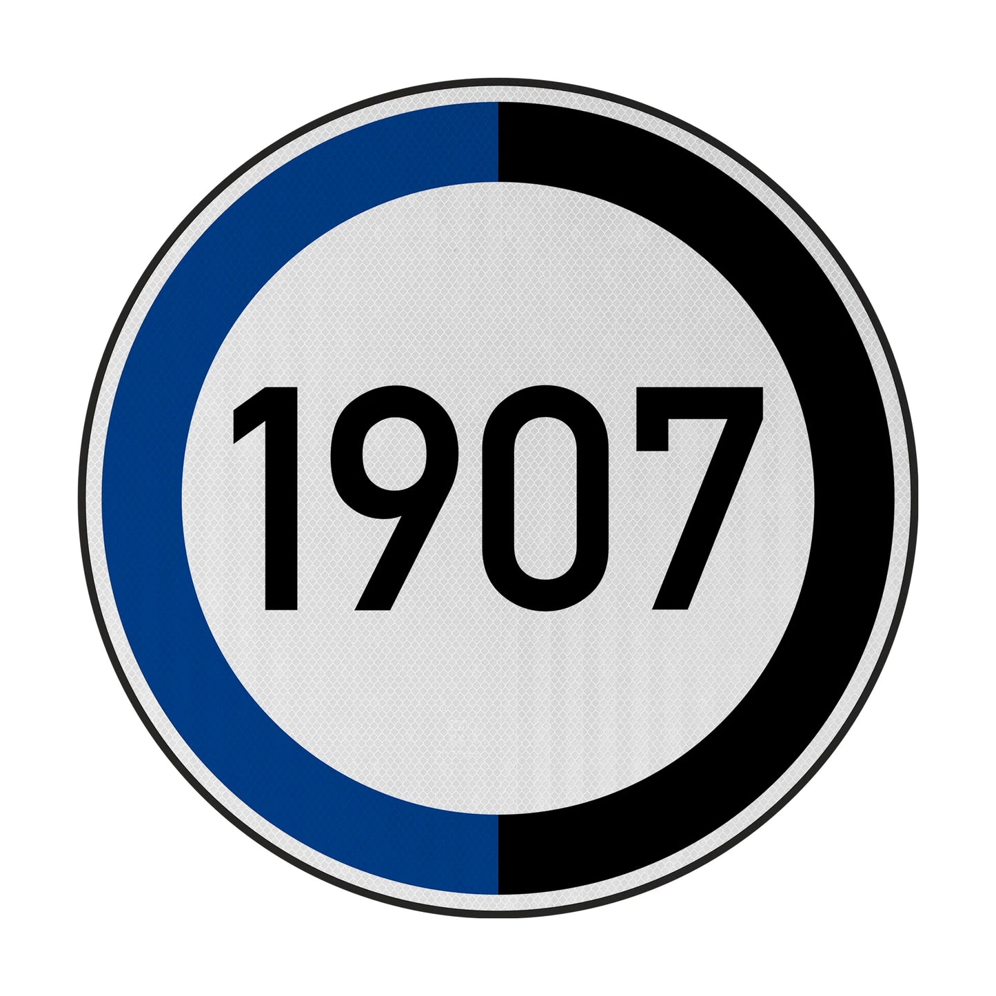 Speed limit 1965 (Blue White) Streetsign